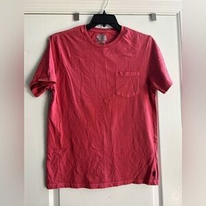 Men’s Lucky Brand Sunset Wash Salmon red shirt sleeve pocket t shirt. Size M